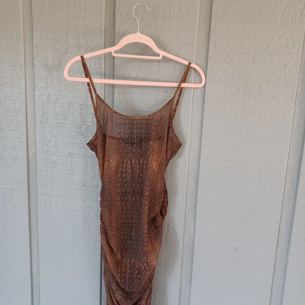 I AM GIA Selena Crocodile Sheer Dress Size M Women Sleeveless Pullover - Picture 3 of 14